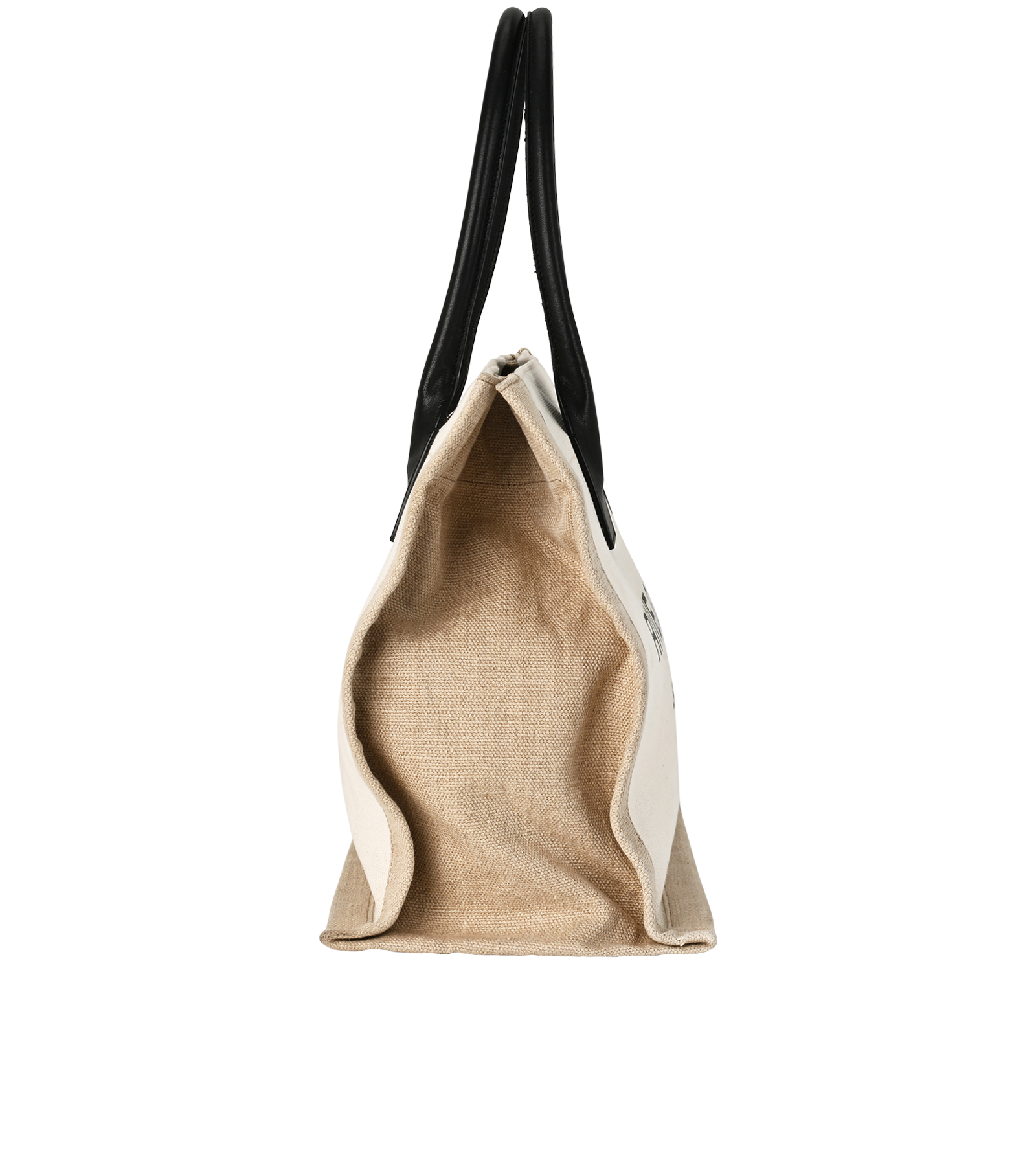 Rive Gauche Tote, &pound;495, Handbags, Beige, Canvas/Leather, Side view